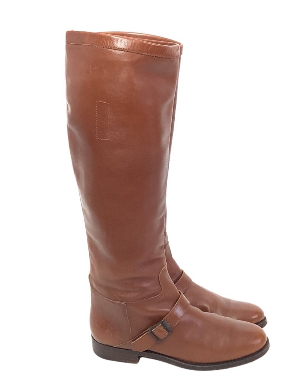 Ralph Lauren Equestrian Flat Heel Tan Leather Boots  Women's Size-6